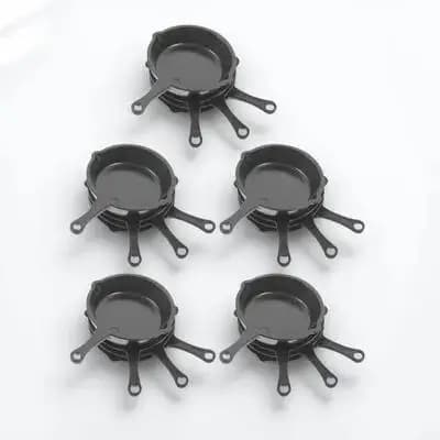 Set di 20 Mini Padelle in Plastica per Cucine in Miniatura, Accessori Realistici per Casa delle Bambole
