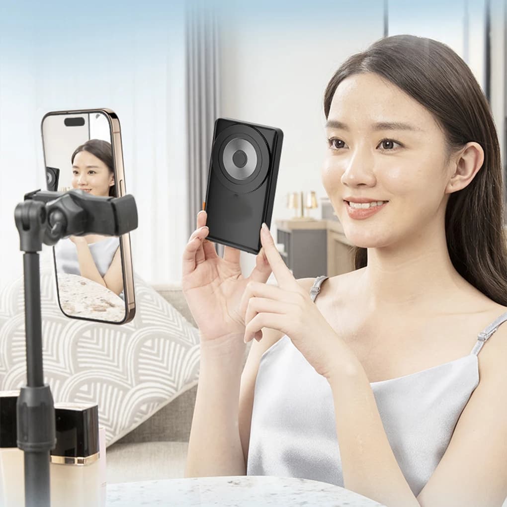 Schermo per monitor magnetico wireless per smartphone per iPhone Android Registrazione video in streaming live Proiettore per schermo wireless portatile
