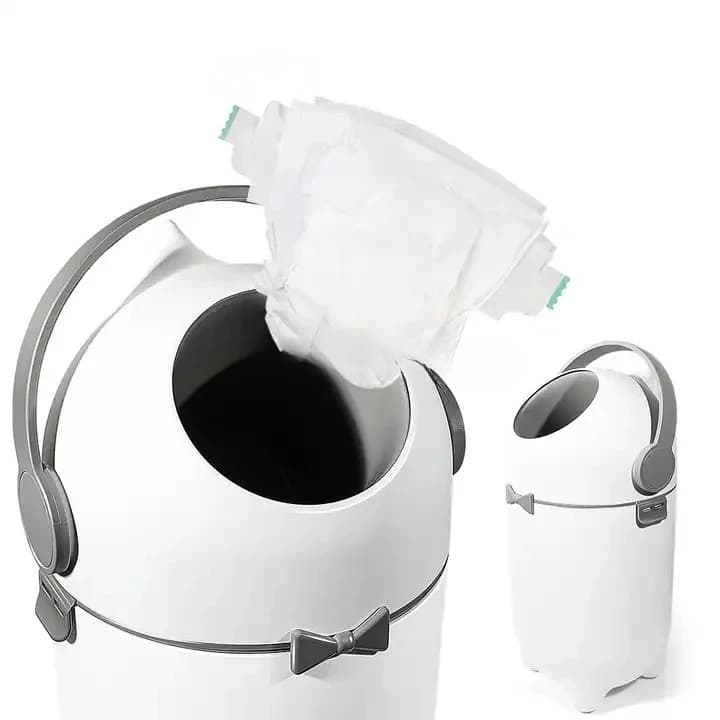 2025 Factory Creative Design Anti-odor Baby Trash Can Toilet Bedroom ABS BABY Diaper Pail Waste Paper Storage Bin for Kids