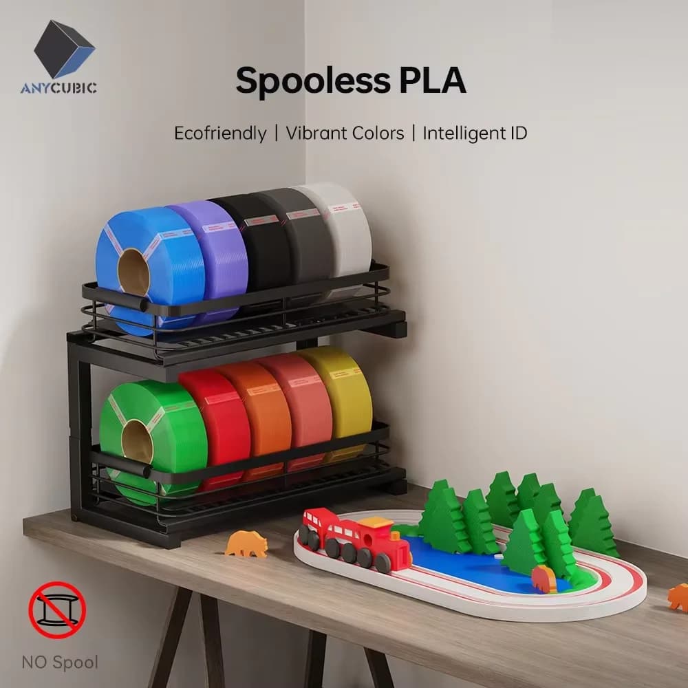 ANYCUBIC Charging Filament PLA 3D Printer 1.75mm 1 kg/roll Plastic rubber consumables for 3D printer FDM for Kobra 3 S1C