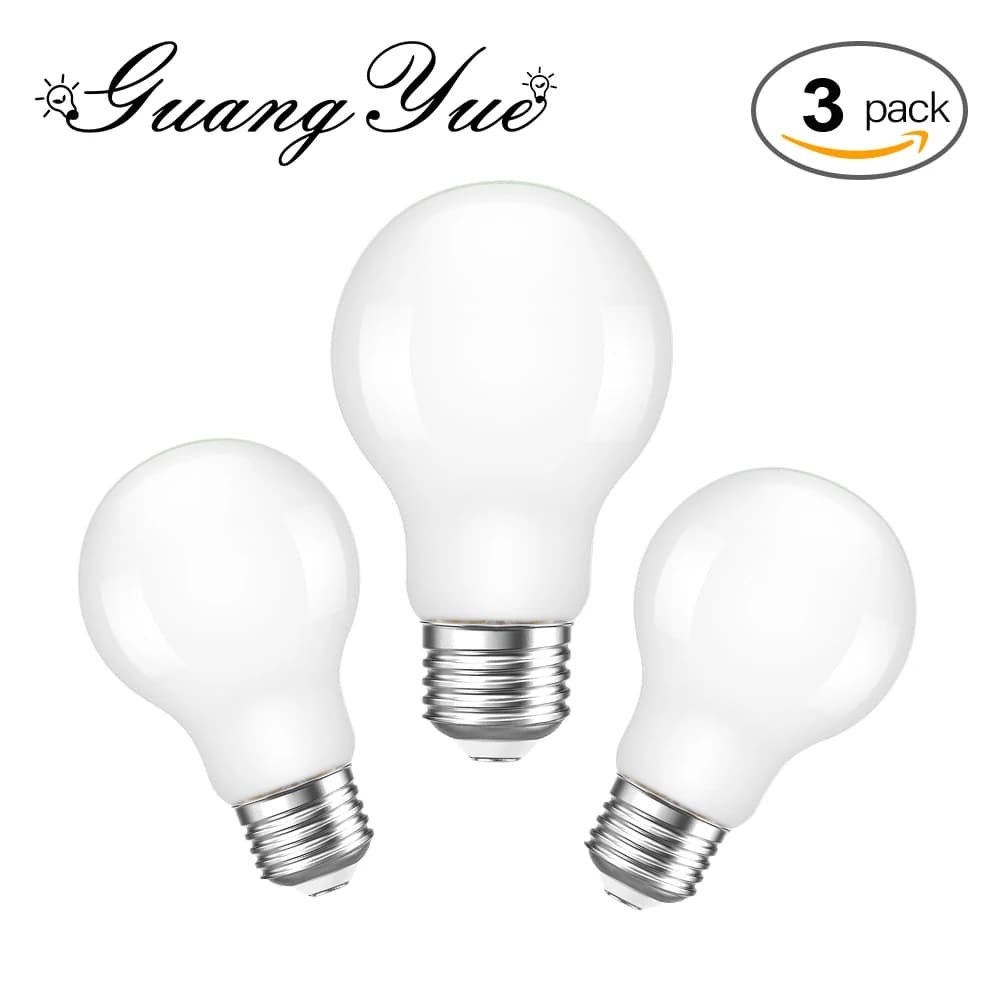 3 pz A19 A60 LED lampadina notturna E27 E26 12W 100V 110V 220V vetro lattiginoso bianco caldo specchio luce lampada da tavolo sorgente ad alta luminosità