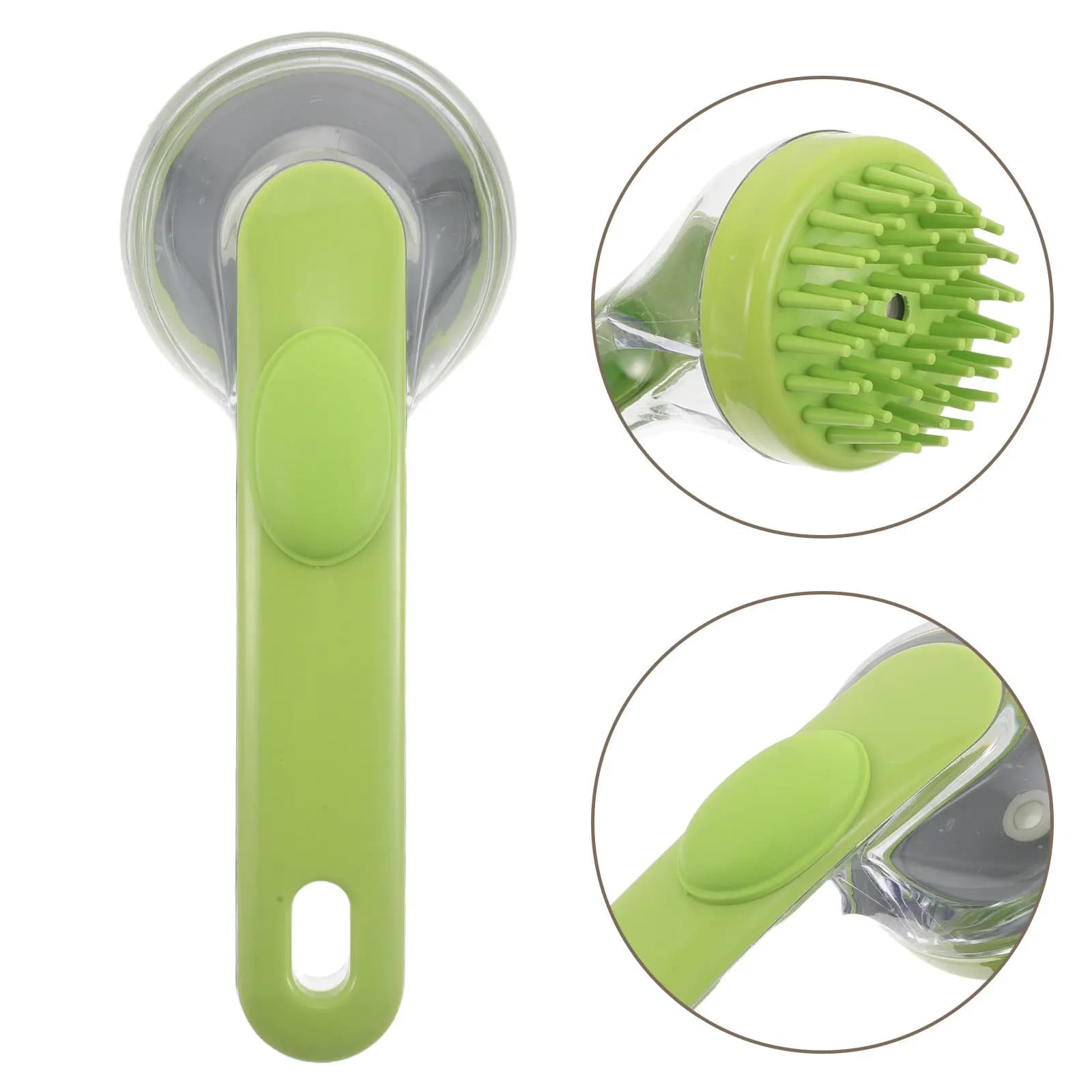 Elongated Handle Shampoo Massager Brush Scalp Press Dispenser Shower Hair Scrubber Deep Clean Exfoliating Scalp Care Tool