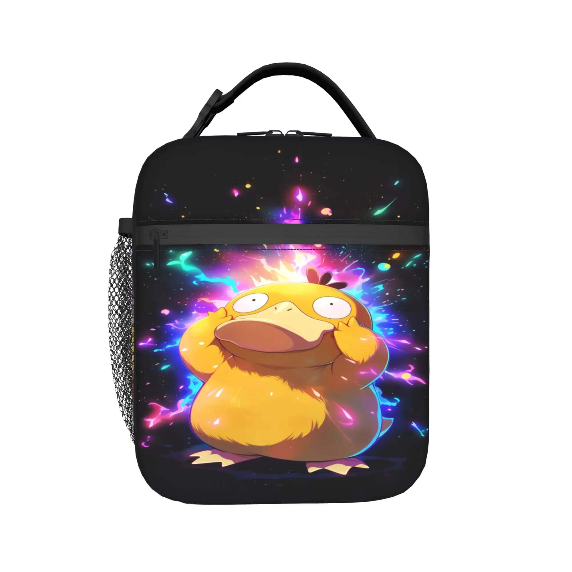 Borse termiche per il pranzo personalizzate P Psyduck, contenitore per il pranzo riutilizzabile in stile anime, per picnic all'aperto, scatola per alimenti multifunzione