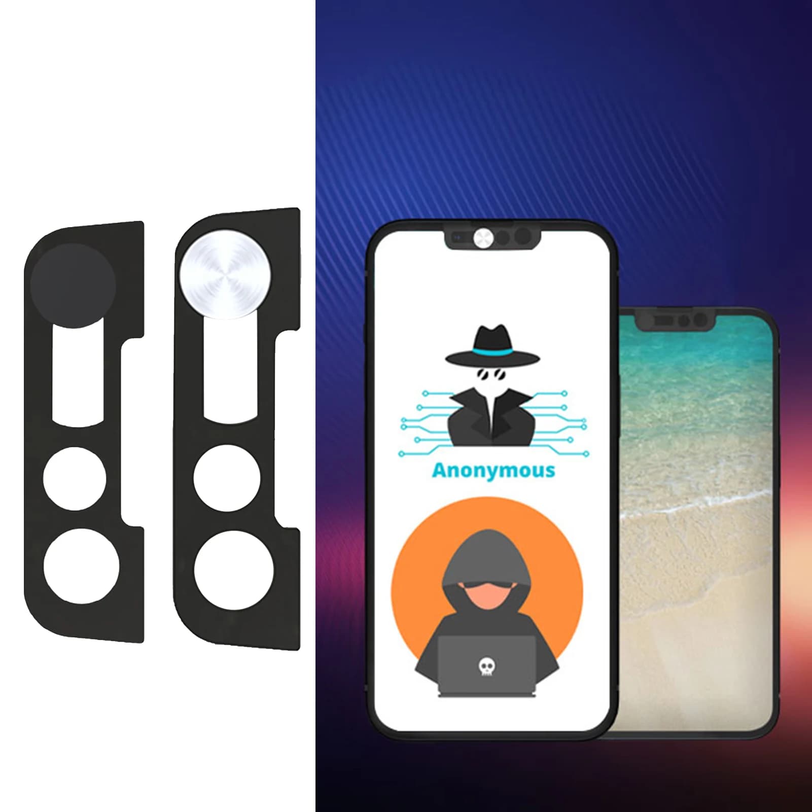 Front Phone Camera Privacy Protective Case for iPhone13/13 Pro/13 Pro Max/13 Mini Cell Phone Camera Target Protection for iPhone