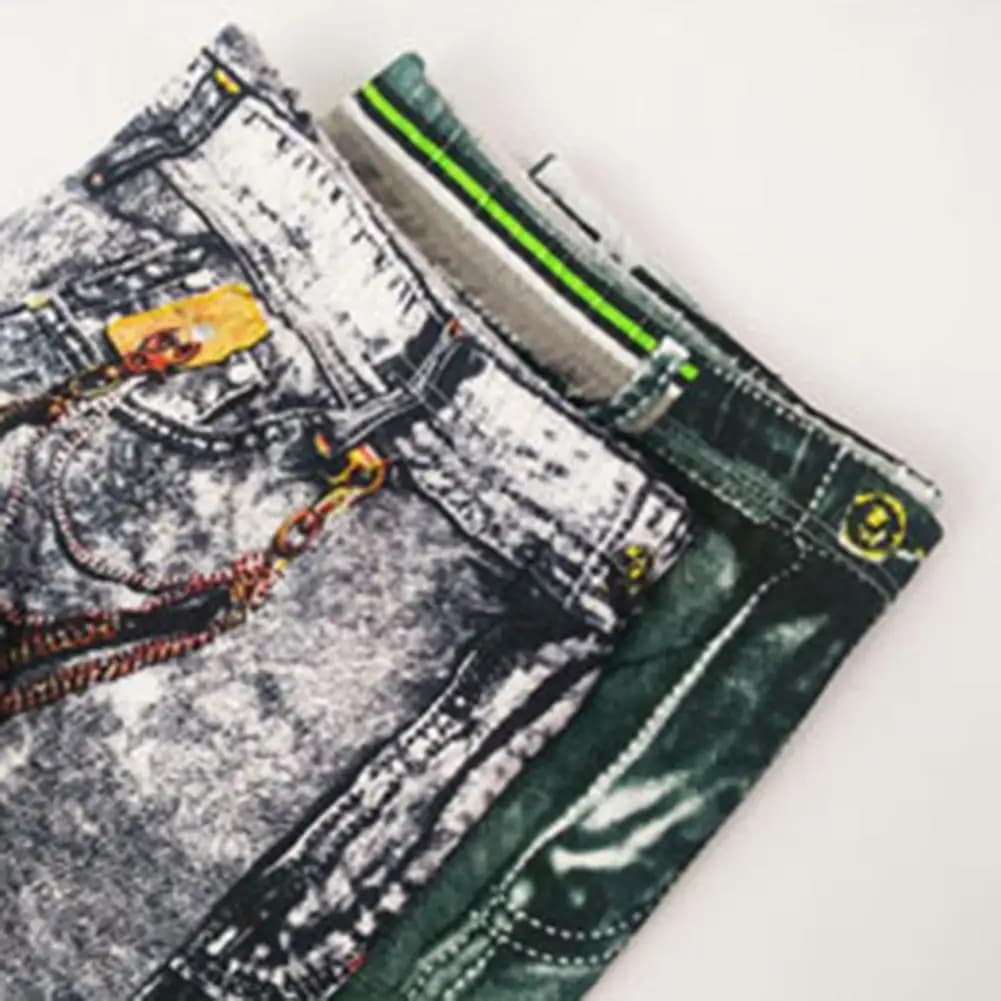 Fake Jeans Printing Men Boxer Briefs 3D Cowboy Printed Men Boxer Panties Pocket Fake Jeans Short Underpants Male Underwear