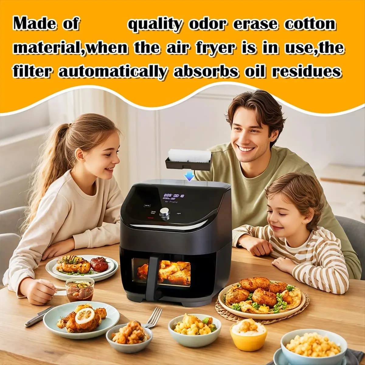 (A64E) 12 filtri di ricambio per friggitrice ad aria compatibili con Instant Vortex Plus 6 Quart, accessori per friggitrice ad aria