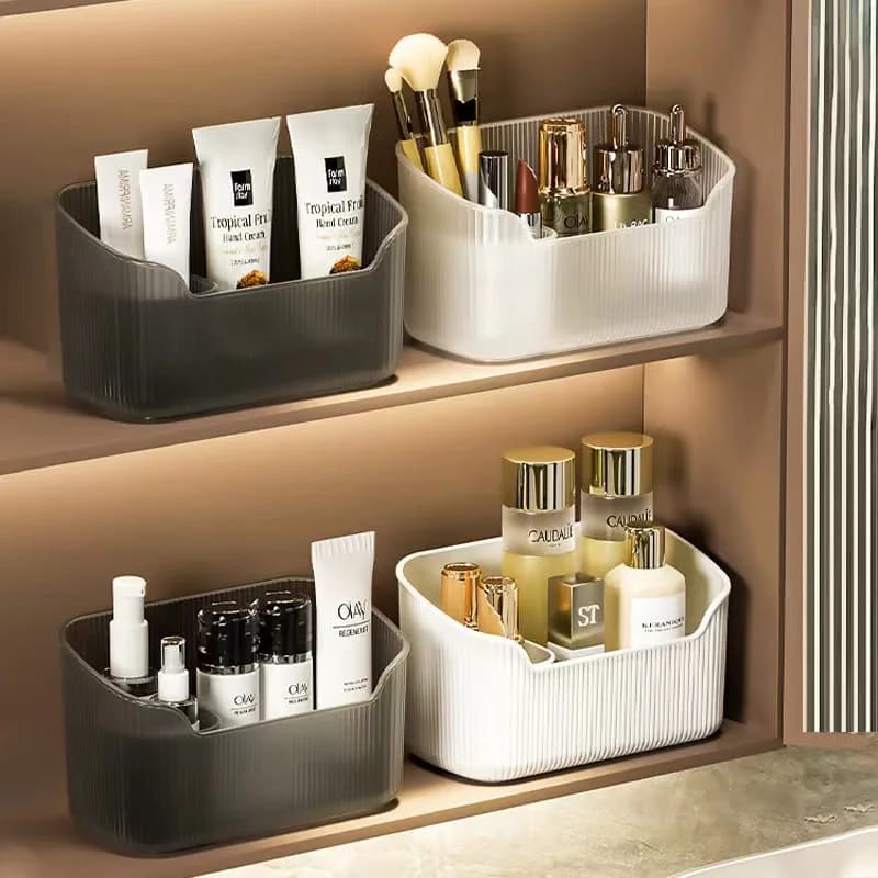 Scatola portaoggetti per cosmetici da tavolo articoli da toeletta contenitore per tamponi di cotone accessori per il bagno pennelli custodia per Organizer per trucco scatola per rossetti