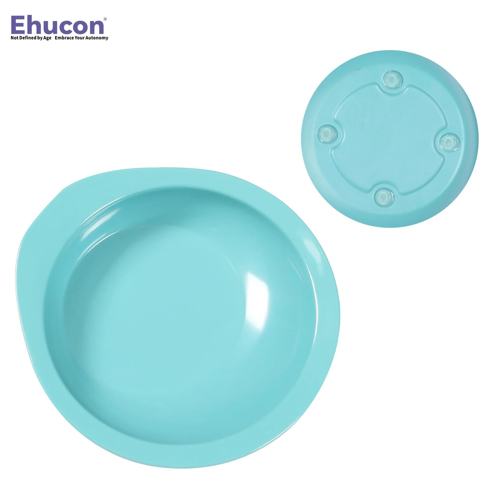 Ehucon Adaptive melamine tableware for older tremors Parkinsons for self-feeding, dish and bowl for weighted non-slip dishes