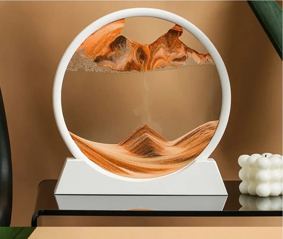 Vetro 3D in movimento Sabbia Arte Creatitive Paesaggio sabbiato nel movimento Display con cornice di sabbia che scorre Pittura a clessidra per decorazioni per la casa per regali