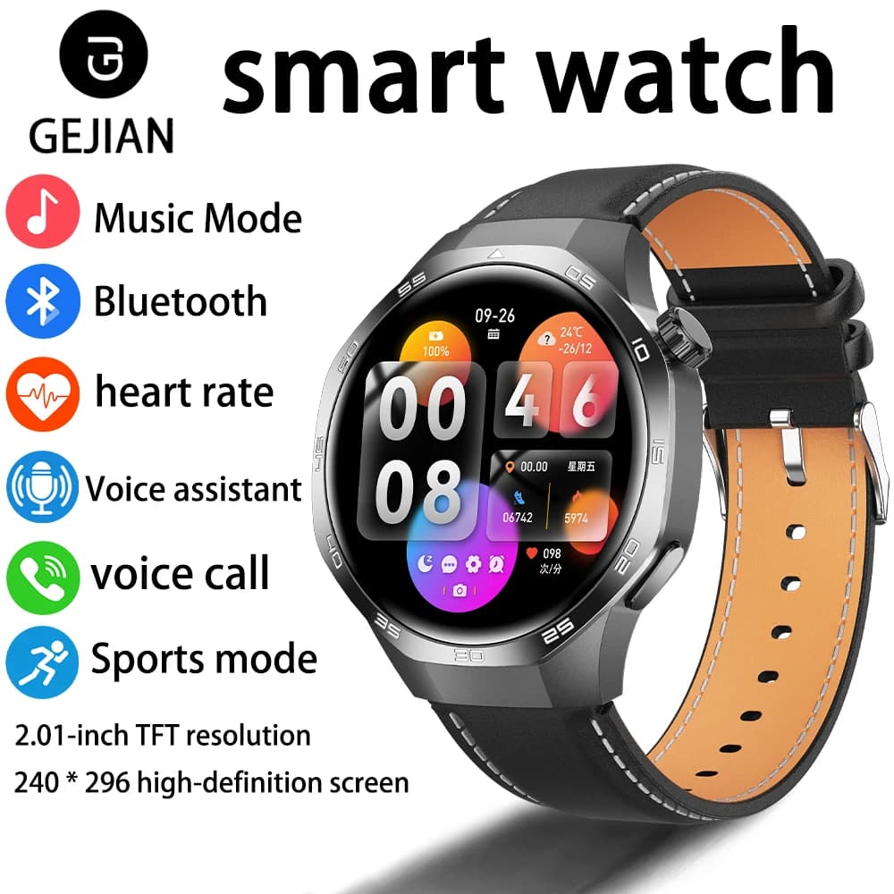GEJIAN Nuovo bussola da uomo Chiamata Bluetooth Smart Watch GPS Traiettoria sportiva Schermo HD Sport all'aria aperta Android iOS Orologio universale