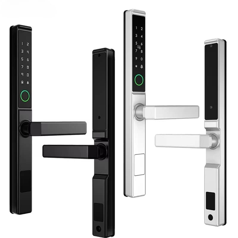 DQ03 Serratura per porta scorrevole intelligente Tuya Scheda RFID con password per impronte digitali impermeabile per serratura in vetro di alluminio