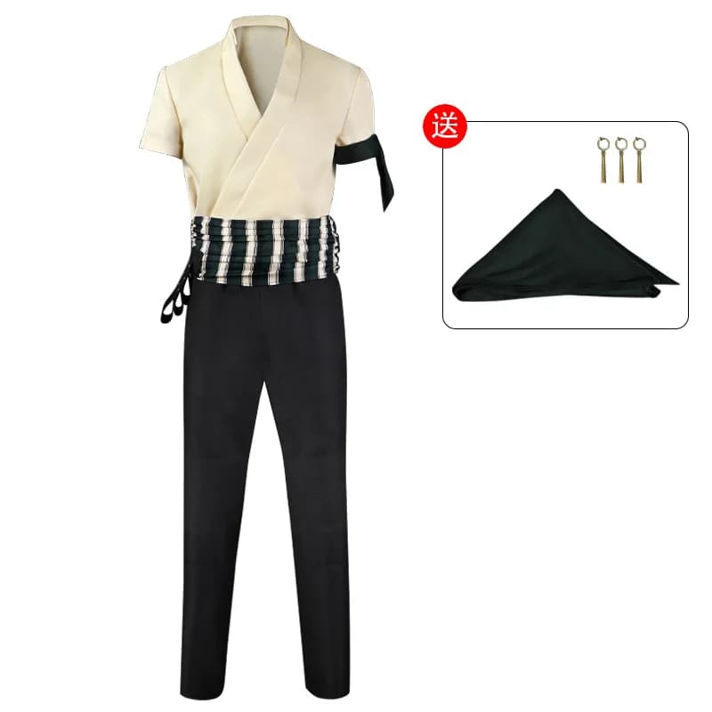 Persona reale Film Cosplay Zoro Costume Cosplay Foulard Orecchini Accessori Set completo Costume Anime 2D