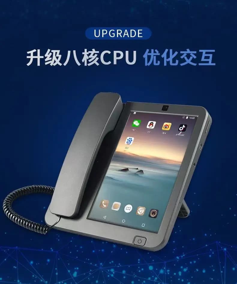 8" Large Touch Screen Desktop Smart Phone Global Network 4G WiFi VoIP Phone With Google Play For Office Business