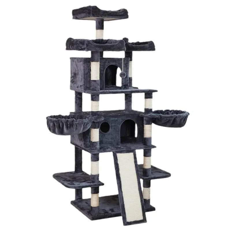 climbing structure for integrated cats, hemp rope, cat toy, with jumping platform.