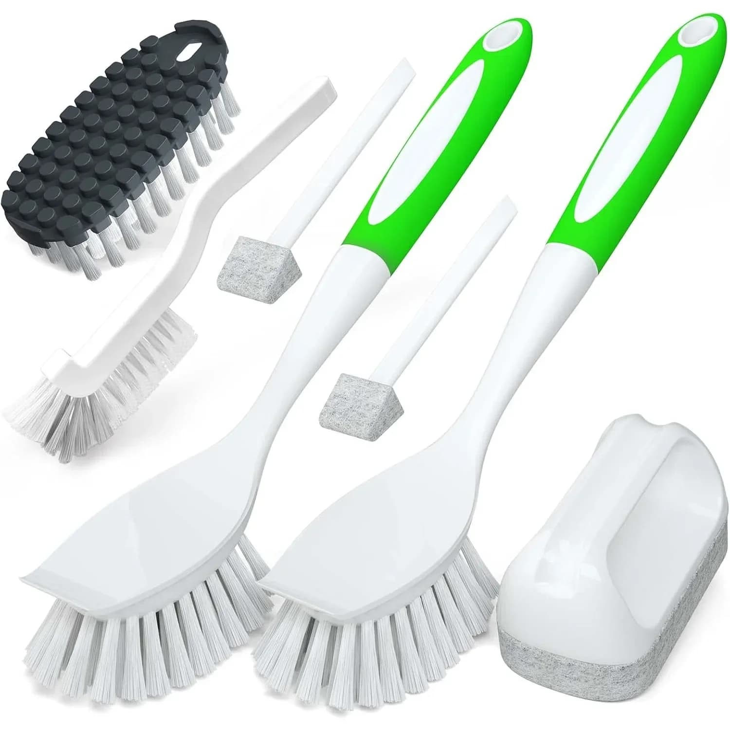 5Pack Kitchen Cleaning Brush, Green