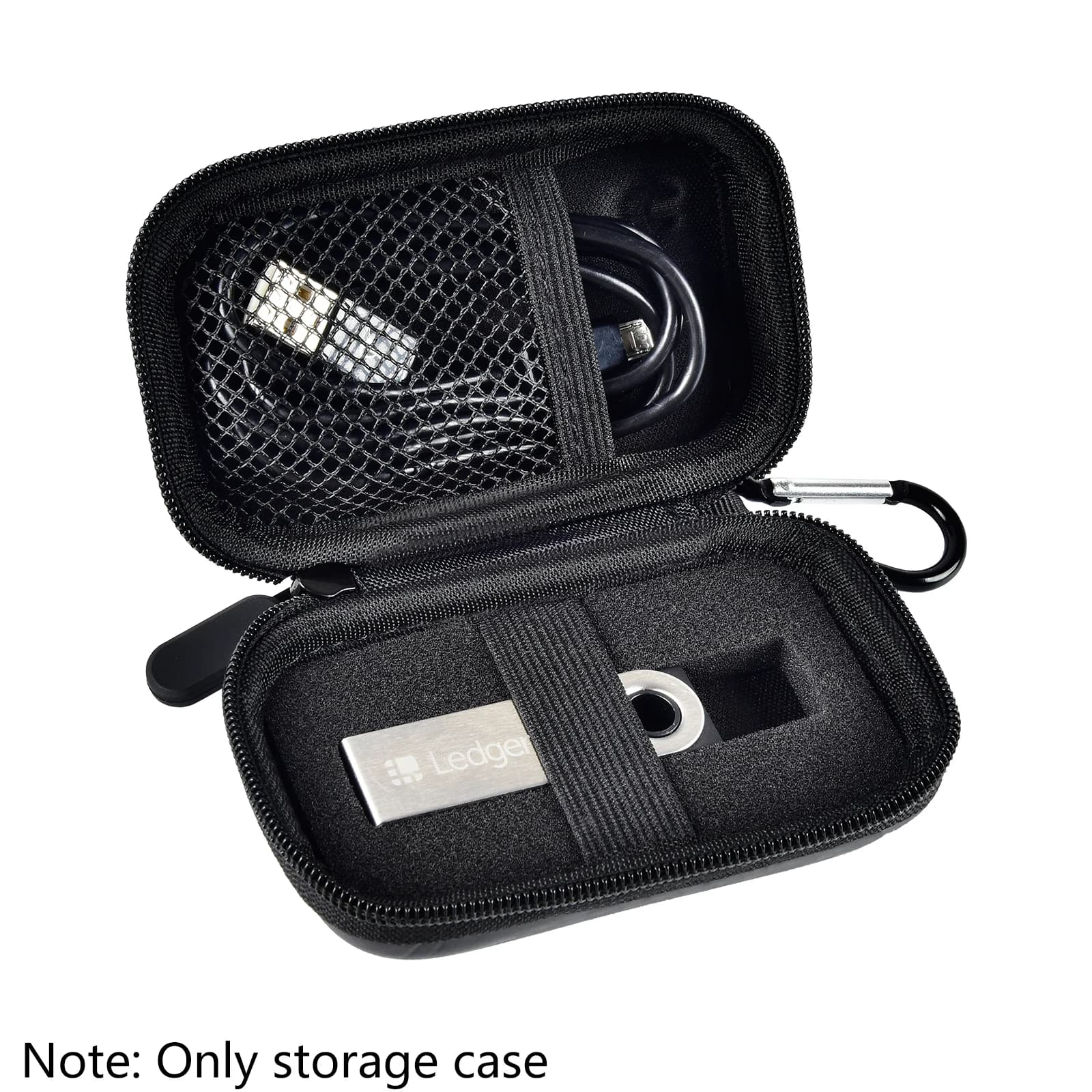 Custodia rigida in EVA Ledger Nano X/S/Plus, custodia protettiva antiurto per portafoglio Crypto con cavo di archiviazione, organizer portatile per Bitcoin