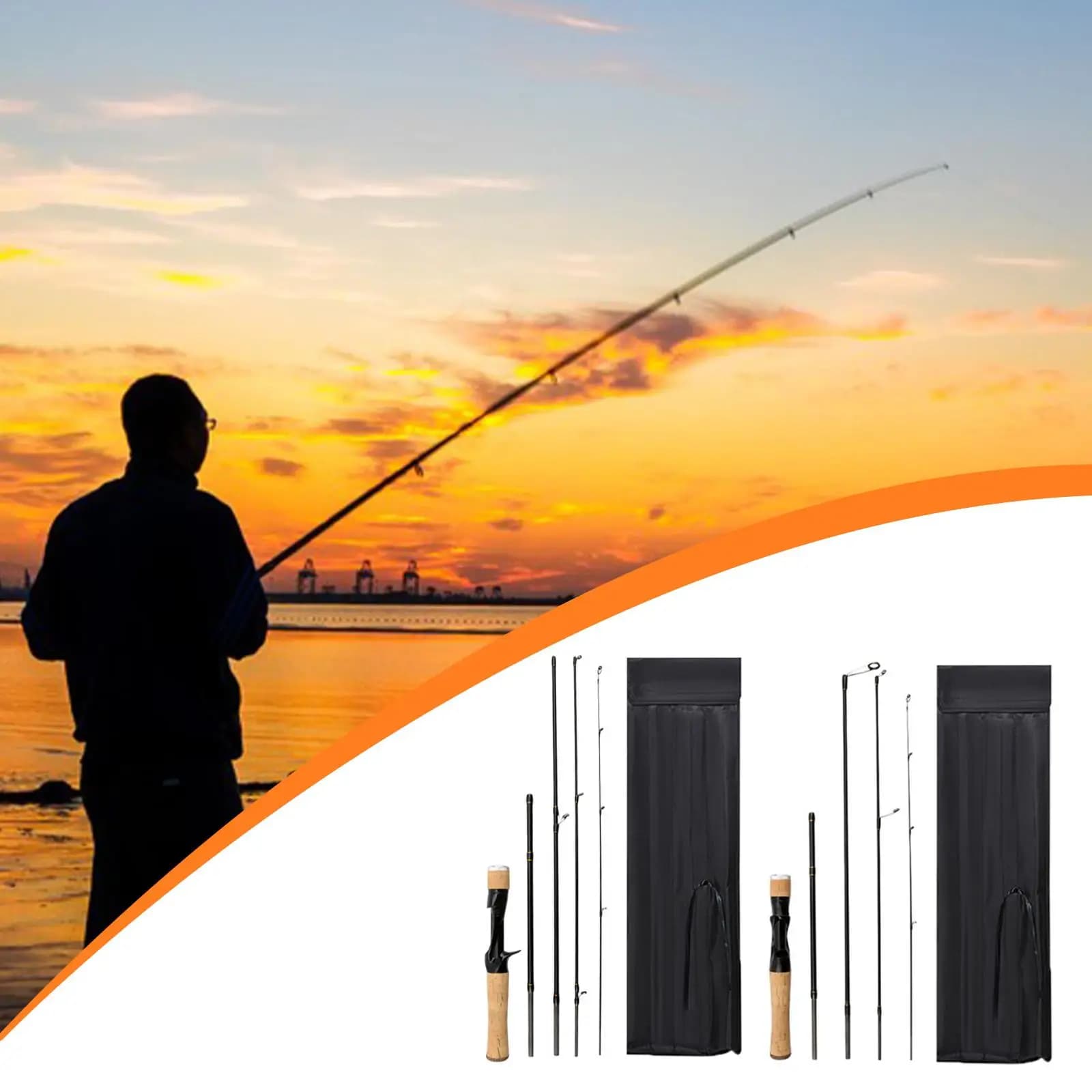 Fishing rod Fishing instrument Fishing rod with bait Fishing rod Travel fishing rod for fishing pike with bait