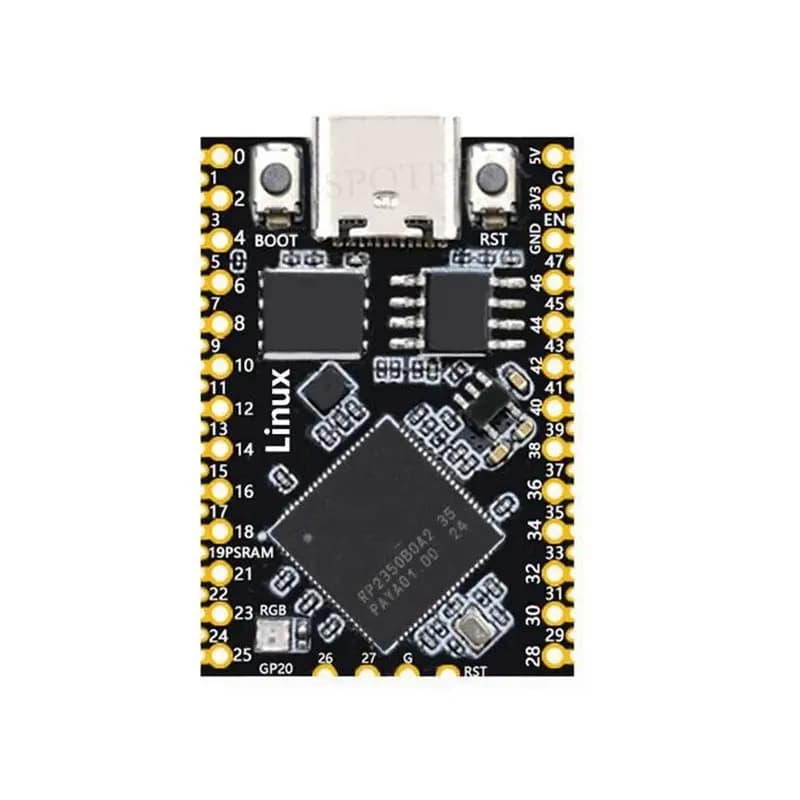 Mini B24B Development Card for Linux with PSRAM-8MB for Raspberry Pi Pico 2 RP2350B, Complete Exit 48 GPIO for Linux