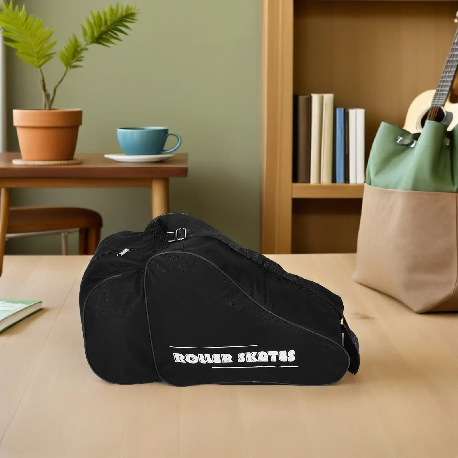 2 Pezzi Borsa per Pattini da Ghiaccio, Protezione Rinforzata, Organizer per Pattinaggio a Rotelle, Grande Capacità, per Trasporto e Conservazione Pattini in Linea e Scarpe Sportive