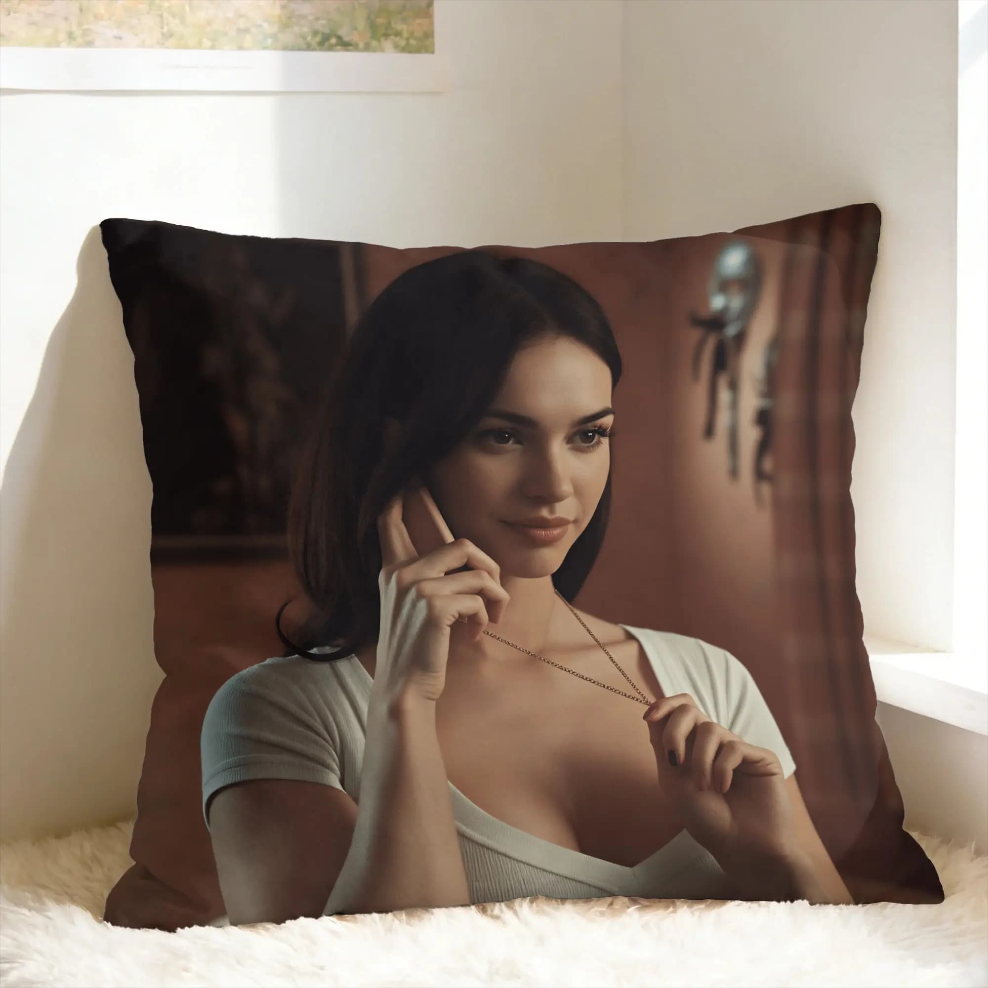 Actress M-Megan F-Fox Pillow Cover Kawaii Pillow Case For Living Room Chair Design Pillowcases Birthday Gift