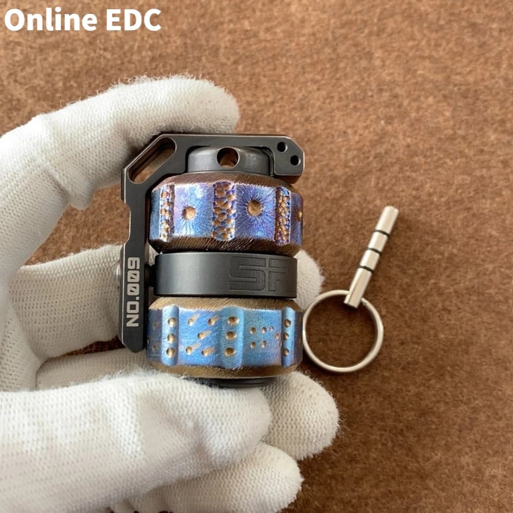 Giocattoli EDC usati Cicatrice stellare EDC Titanio Cielo stellato Intaglio Cricchetto Fidget Spinner Giocattoli compositi Gadget per alleviare l'ansia