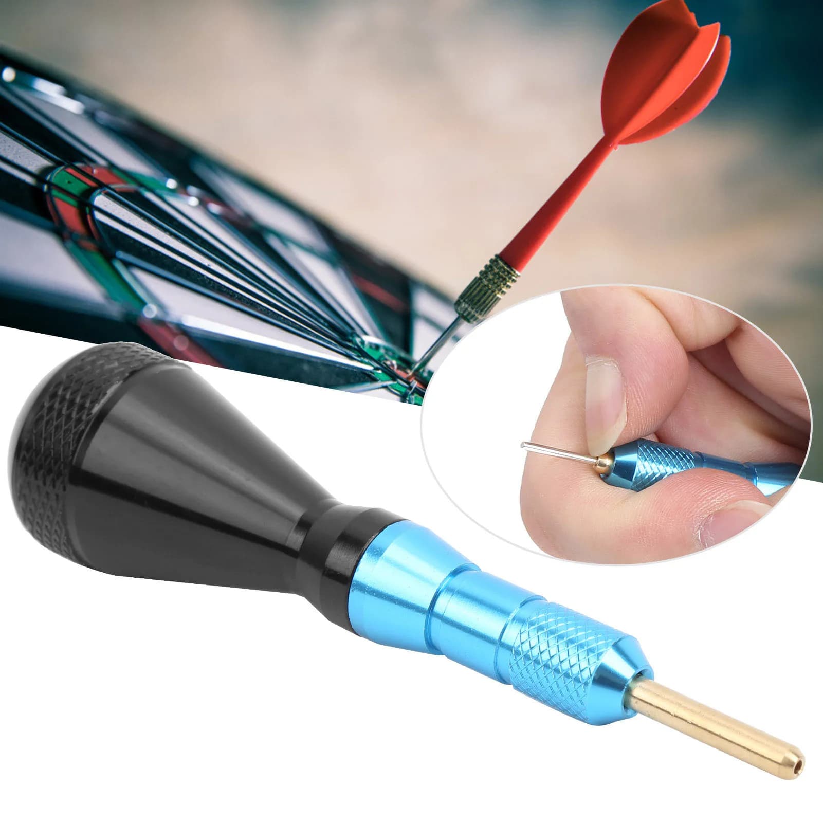 ZK30 Estrattore elettronico per freccette con punta morbida rotta Strumento per freccette per freccette elettroniche Blu