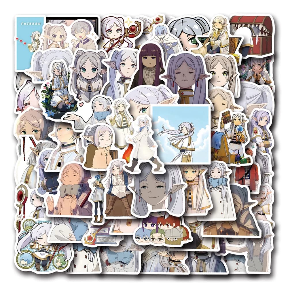 10/30/50/100pcs Cartoon Frieren al Funerale Adesivi Graffiti Impermeabili Notebook FAI DA TE Valigia Telefono Carino Anime Decalcomanie giocattoli