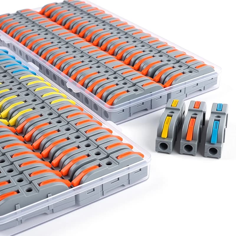 34PCS Canvas Quick Connectors for Home Cable Terminals Joint Conductor Head Wiring Lock Reusable Electric Connectors