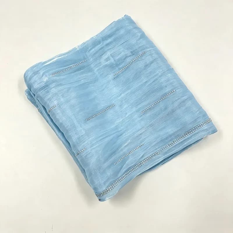 New Rhinestone Shawl, Pleated Long Scarf, Island Crepe Long Scarf, Ethnic Minority Gauze Scarf, Headscarf70*175cm