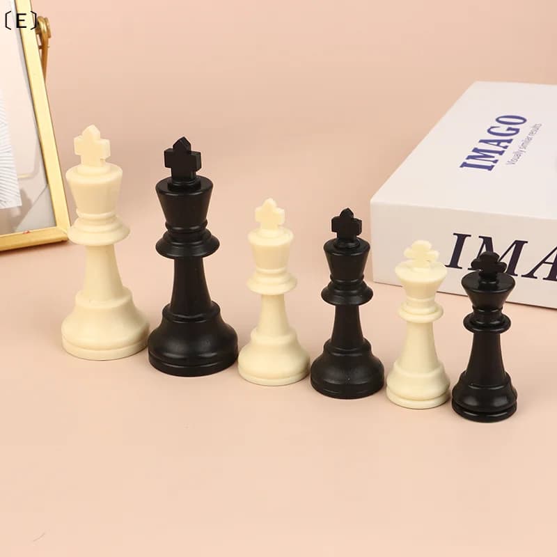 〔E〕Medieval Chess Set King Chess High 95mm 75mm 65mm Chess Medieval Chess Set No Chessboard 32 Chess Pieces Playing Game