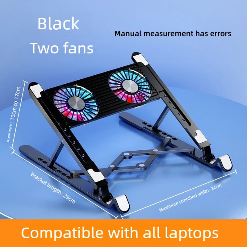 New! Notebook Stand For 13-17.3 Inch with 4 Fans Laptop Cooler Base Stand Foldable Laptop Cooling Pad Portable Adjustable