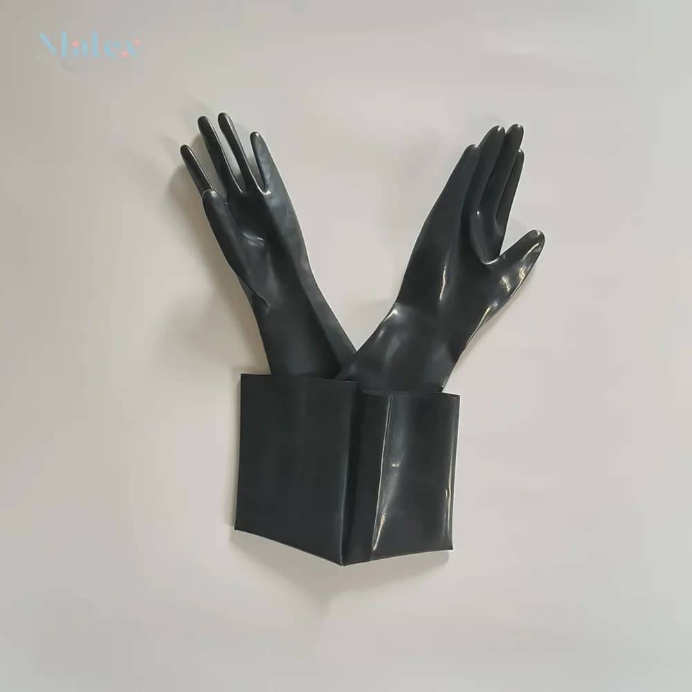 Men's classic 3D seamless black latex gloves for gym/discoteche/multi-scene, strong sizes L - XL
