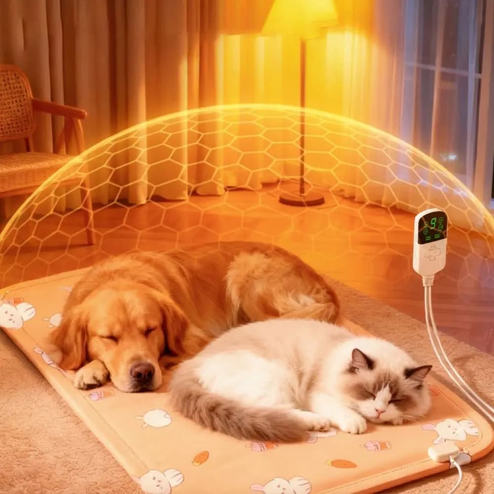 Coperta elettrica per animali domestici impermeabile Termostato Controllo Riscaldamento elettrico antigraffio Letto per cani Modello cartone animato Tappetino riscaldante caldo per animali domestici