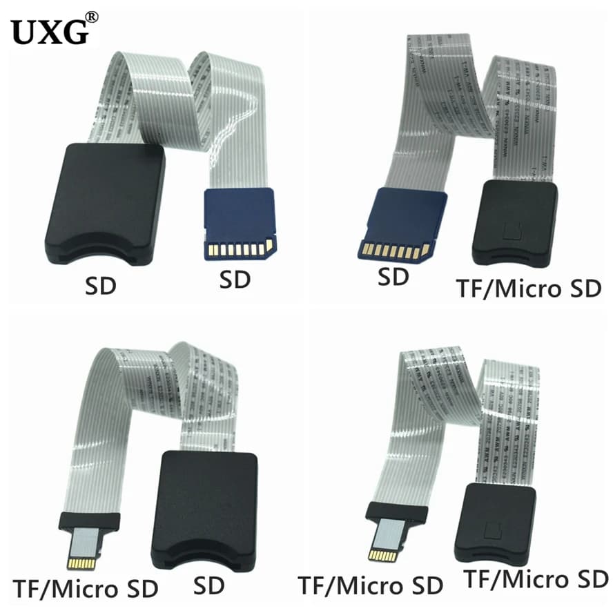 10 centimetri 48 CENTIMETRI 60 centimetri TF Maschio Femmina A Micro SD Femmina Maschio Lettore di Schede Adattatore di Estensione Cavo di Prolunga Per Auto GPS Telefono TV macchina fotografica