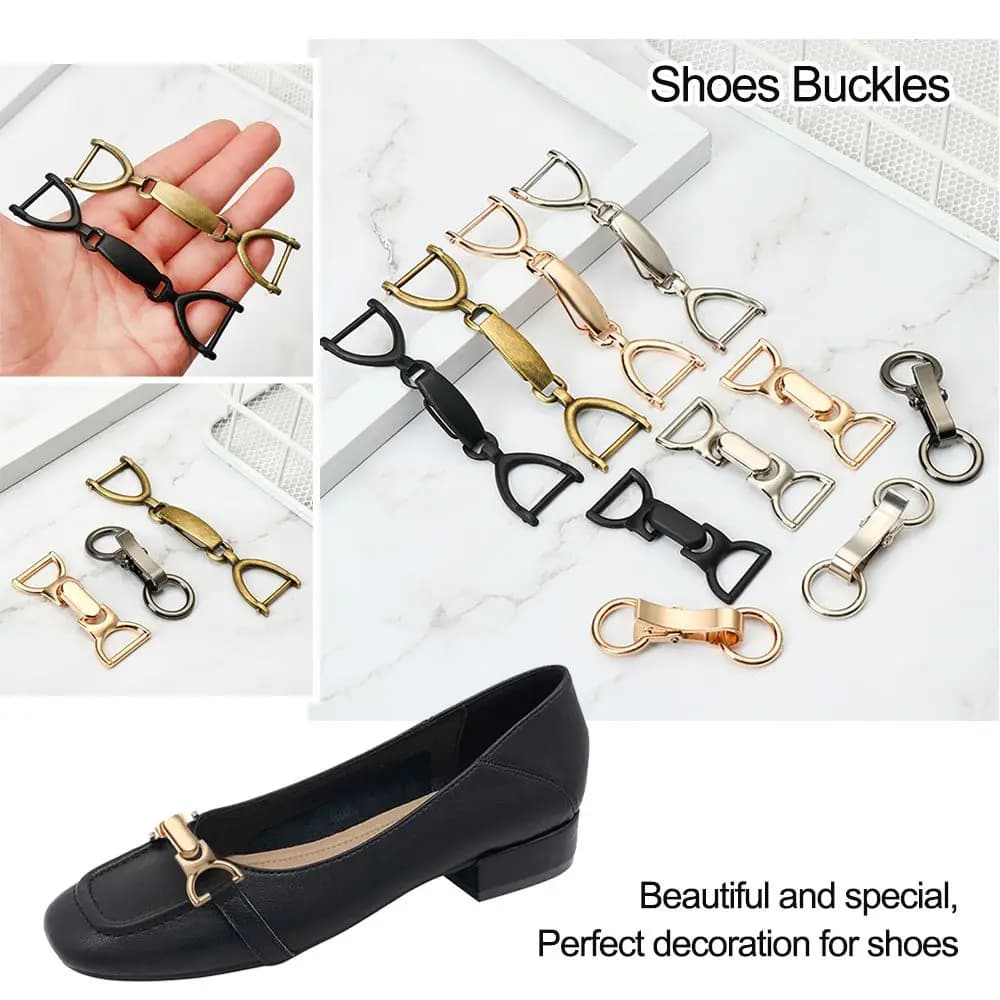 Fibbia per cintura in lega Hardware per indumenti Borsa per scarpe fai da te Fibbie in metallo Catena per scarpe in metallo Fibbie per scarpe