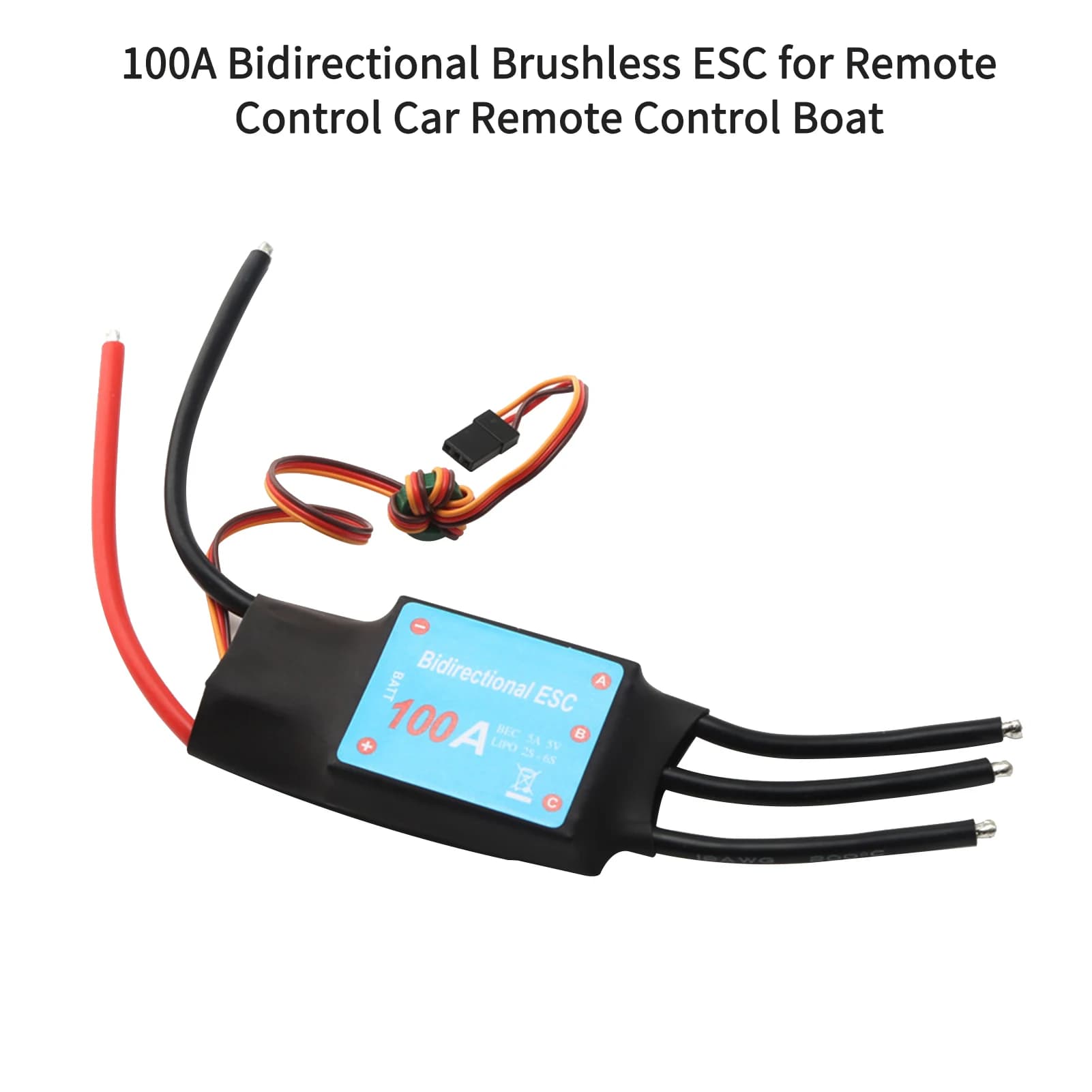 ESC Bidirezionale Brushless 100A per Auto e Barche Telecomandate, ESC Bidirezionale Brushless 125A
