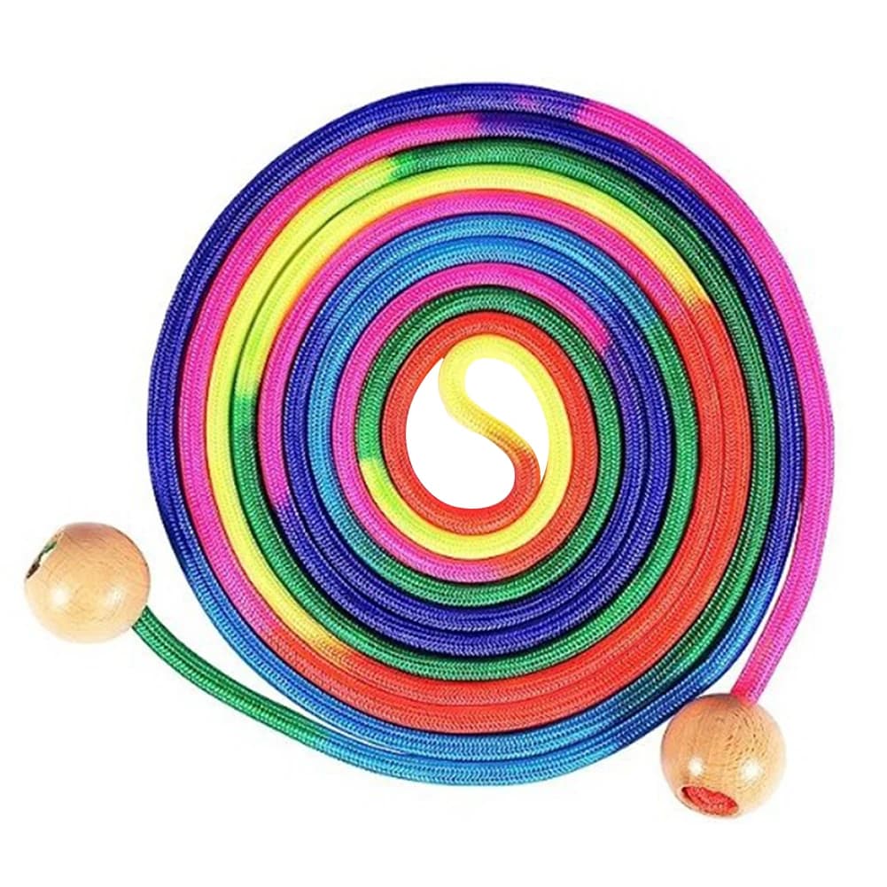 5m Rainbow Long Rope 5-1PCS Group Skipping Rope Adjustable Length Multiplayer Jump Rope Speed Skipping Rope for School Sports