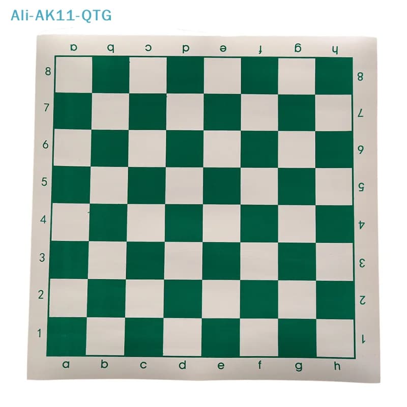 NUOVO scacchiera da 42 cm x 42 cm per giochi educativi per bambini, colore verde e bianco