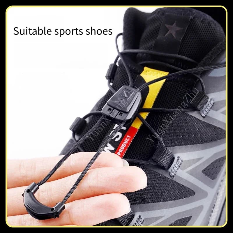 Round tennis laces without tie for running sneakers Accessories for laces for shoes without tie for adults and black/white children