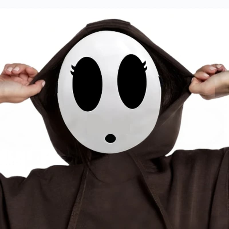 Maschera per ragazzo timido Stili per ragazzo e ragazza Maschera per compleanno di Halloween Festa di carnevale di Natale Cosplay Puntelli per ragazzo timido Maschera per bambino carino