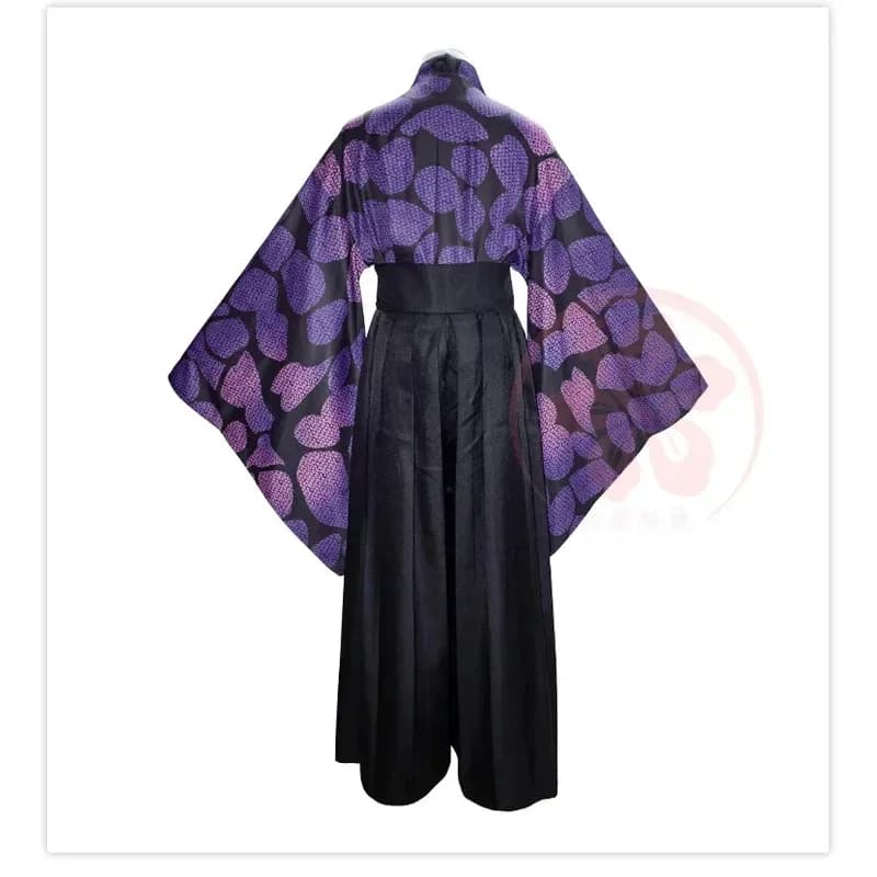 Demon & Slayer Anime Kokushibo Viola Nero Kimono Cavallo Hakama Disfraz Costume cosplay di Halloween per adulto;3,v'5.t;8,