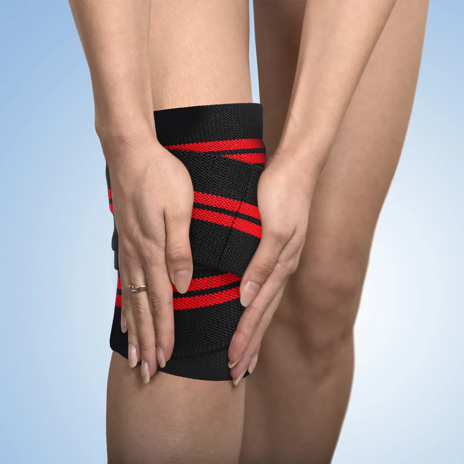 2Pcs Bandages Protective Breathable Sports Fitness Brace Support Straps for Running Cycling Outdoor Use