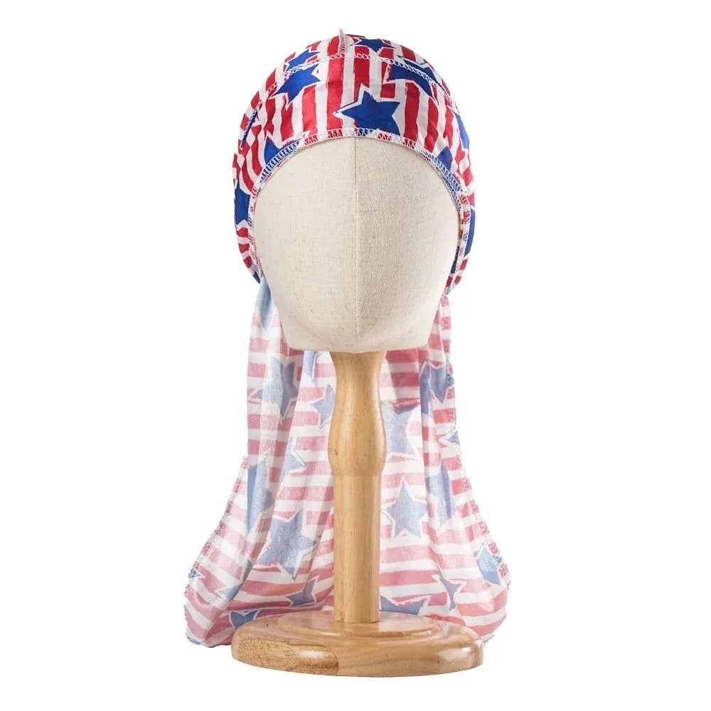 Fashion Paisley Print Hijab Caps Pre-Tied Elastic Silk Durag Wrap Polyester Head Wrap All Match Decor
