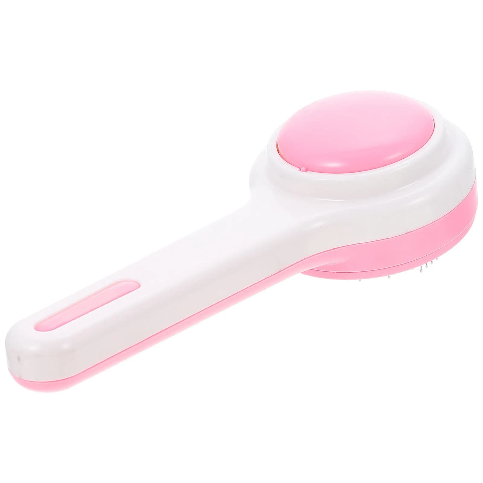 Spazzola per Toelettatura Animali Domestici in Acciaio Inossidabile con Manico Ergonomico, Comoda Spazzola Massaggiante Portatile per Gatti e Cani