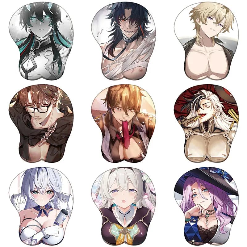 Honkai Star Rail 3D supporto per il polso tappetino per Mouse Imbibitor Lunae Blade Aventurine tappetino per Mouse in Silicone Hentai 3D poggiapolsi tappetino per Mouse