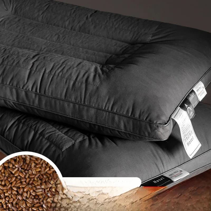 Cuscino di Alta Gamma per Hotel a Cinque Stelle, Supporto per il Collo per Adulti, Aiuto per il Sonno, Nucleo Rigido, Forma Rettangolare, Rivestimento in Puro Cotone