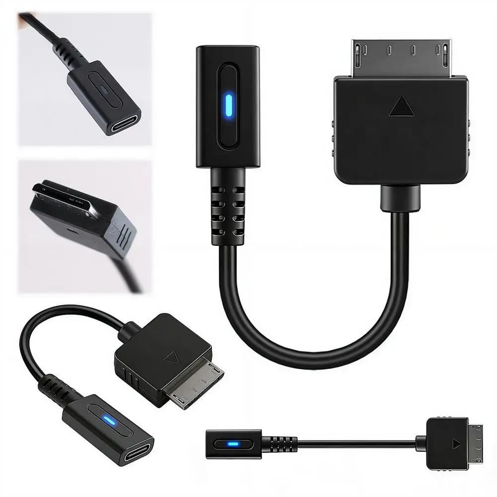 Adattatore di ricarica Type-C per PSP GO – Protezione con chip intelligente, cavo in PVC da 10 cm, accessori per giochi plug-and-play
