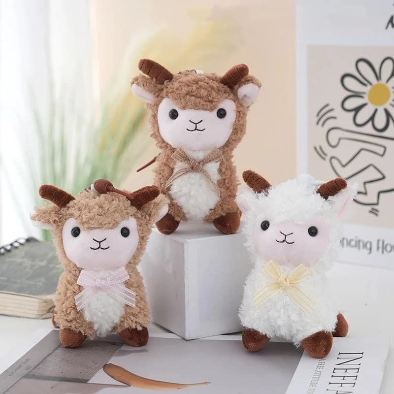 Flower Lamb Stuffed Plush Doll Ultra Soft Fluffy Huggable Plush Toy Adorable for Kids Travel Pillow Birthday Sweet Presents