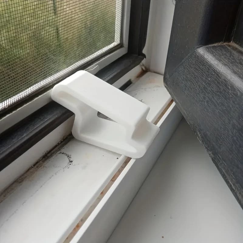 Door Window Stopper Sturdy Plastic Anti-Collision Bumper Track Lock Kit for Balcony Patio Doors Window Isolation Ventilation