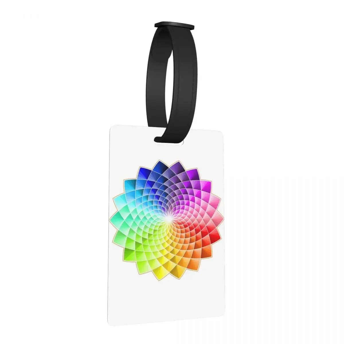 3D Vortex Illusion Mandala Etichette per bagagli Accessori per valigie Moda da viaggio Etichetta per imbarco per bagagli Porta etichette ID Nome Indirizzo